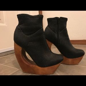 Jeffery Campbell. Wedge Cutout Ankle Boots